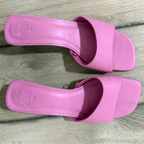 Zara Pink Heeled Sandals - Picture 3 of 3